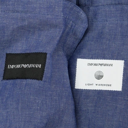 [Used] Emporio Armani EMPORIO ARMANI Linen Unconstructed Jacket Light Navy [44] [Condition Rank C] [Men&