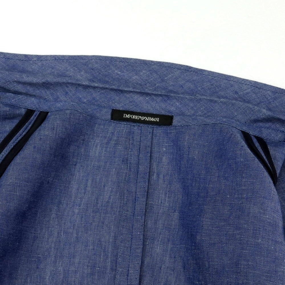 [Used] Emporio Armani EMPORIO ARMANI Linen Unconstructed Jacket Light Navy [44] [Condition Rank C] [Men&