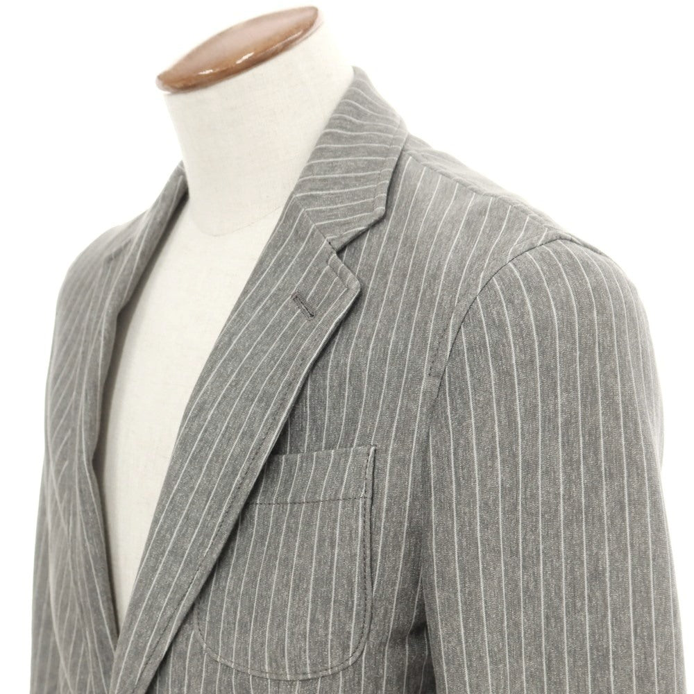 [Used] Armani Collezioni Jersey Cotton Striped Jacket Warm Gray x White [46] [Condition Rank B] ​​[Men&