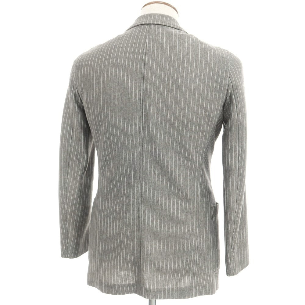 [Used] Armani Collezioni Jersey Cotton Striped Jacket Warm Gray x White [46] [Condition Rank B] ​​[Men&