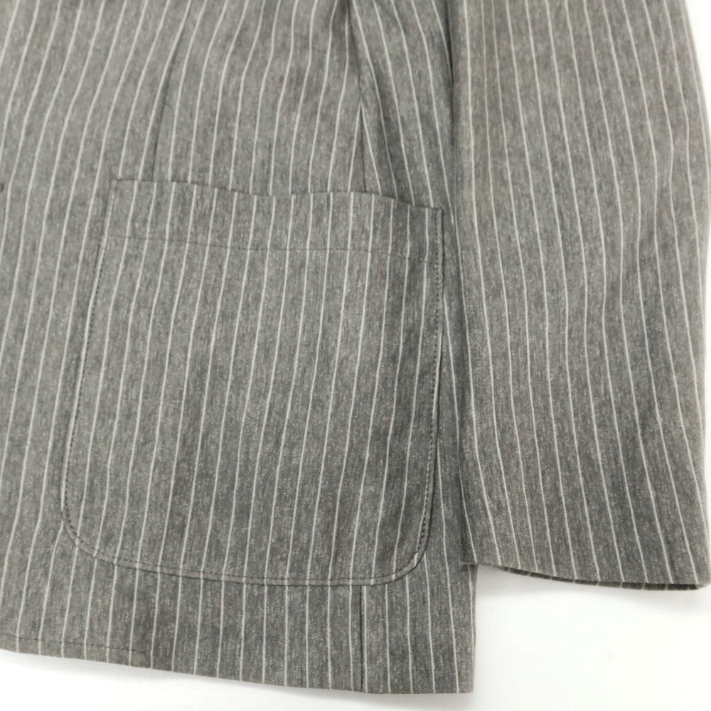 [Used] Armani Collezioni Jersey Cotton Striped Jacket Warm Gray x White [46] [Condition Rank B] ​​[Men&