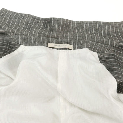 [Used] Armani Collezioni Jersey Cotton Striped Jacket Warm Gray x White [46] [Condition Rank B] ​​[Men&