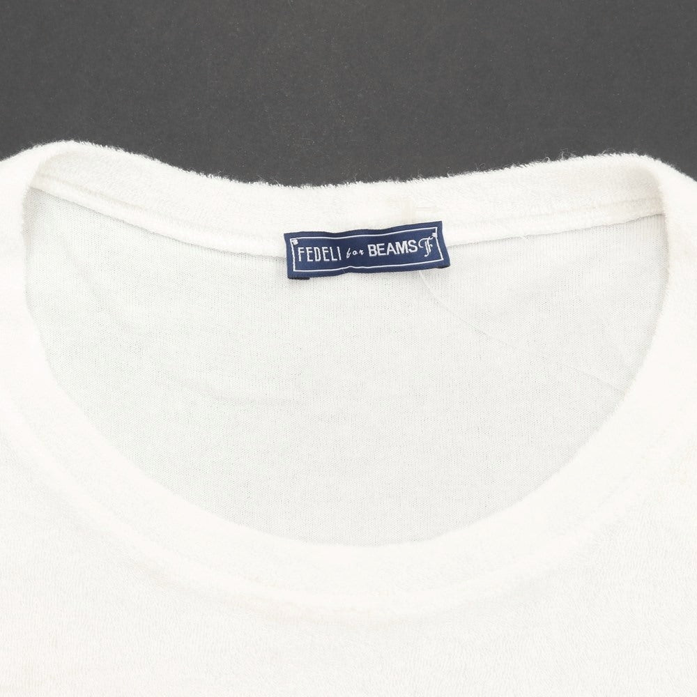 [Used] FEDELI Beams F special order pile cotton short sleeve T-shirt white [46] [Condition rank C] [Men&