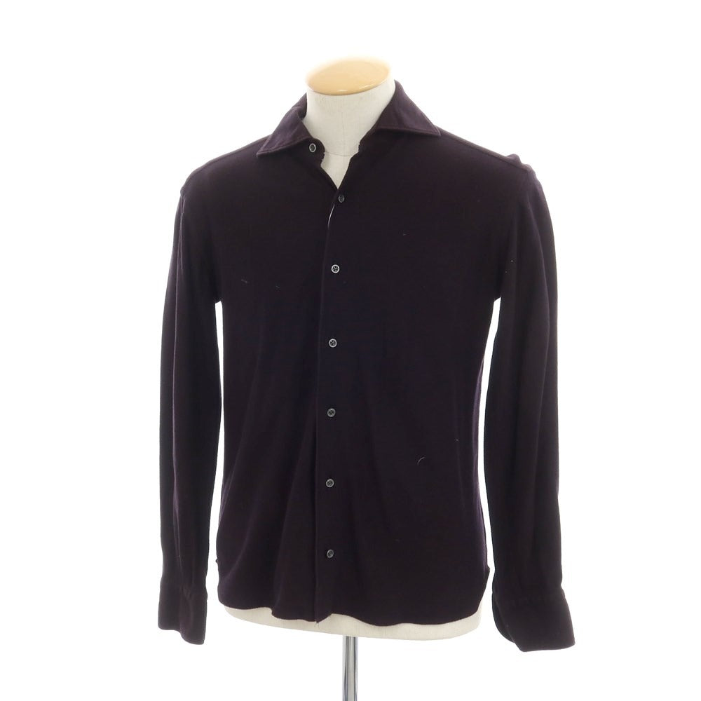 [Used] ORIAN Cotton Horizontal Collar Casual Shirt Dark Purple [S] [Condition Rank C] [Men&