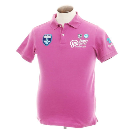 [Used] PEARLY GATES patch short sleeve polo shirt pink purple [5] [Condition rank C] [Men&