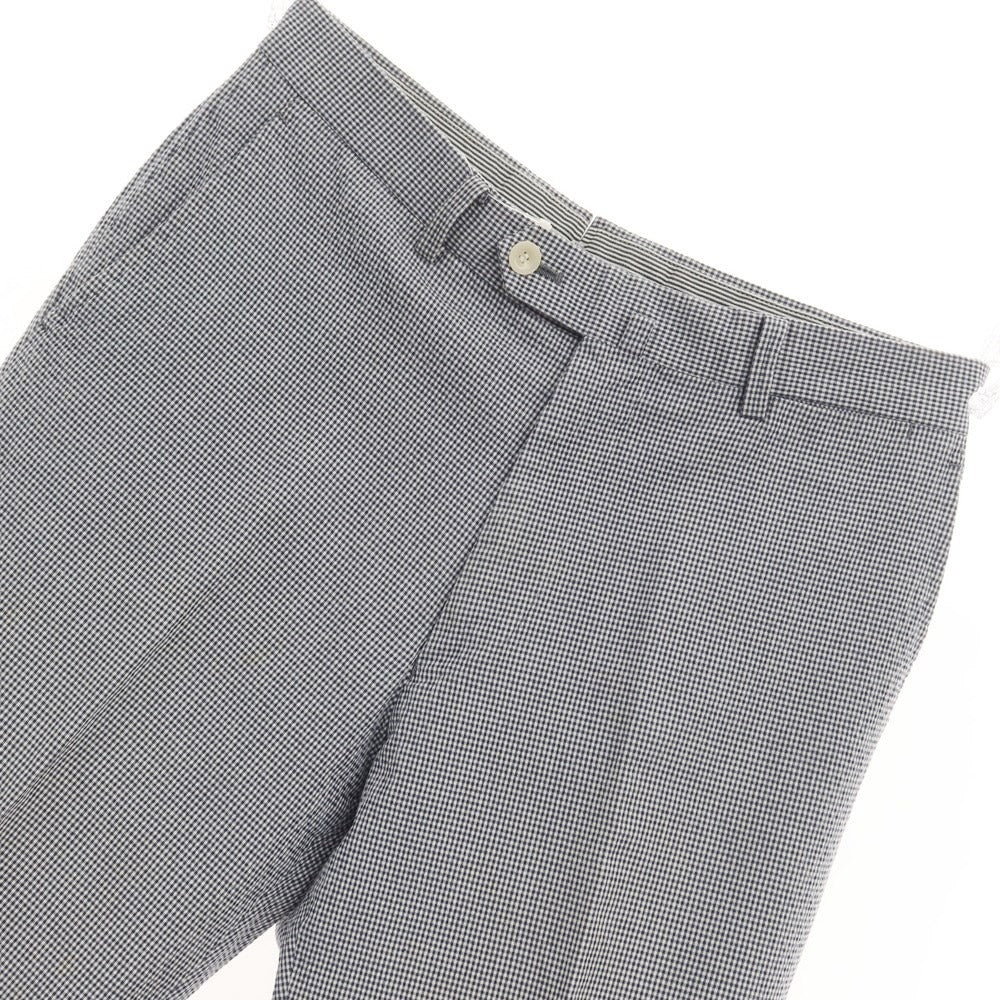 [Used] Sartoria Pisthes Cotton Soccer Check Casual Slacks Pants Navy x White [Size 46] [NVY] [S/S] [Condition Rank B] ​​[Men&