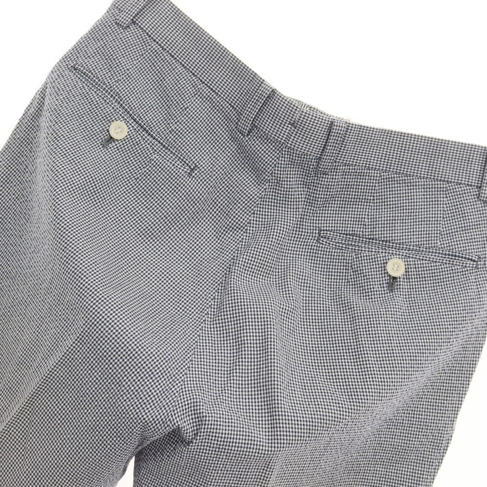 [Used] Sartoria Pisthes Cotton Soccer Check Casual Slacks Pants Navy x White [Size 46] [NVY] [S/S] [Condition Rank B] ​​[Men&