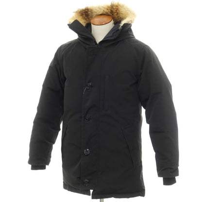 【中古】カナダグース CANADA GOOSE ポリエステルコットン フーデッド ファーダウンコート ブラック【 M 】【 状態ランクC 】【 メンズ 】