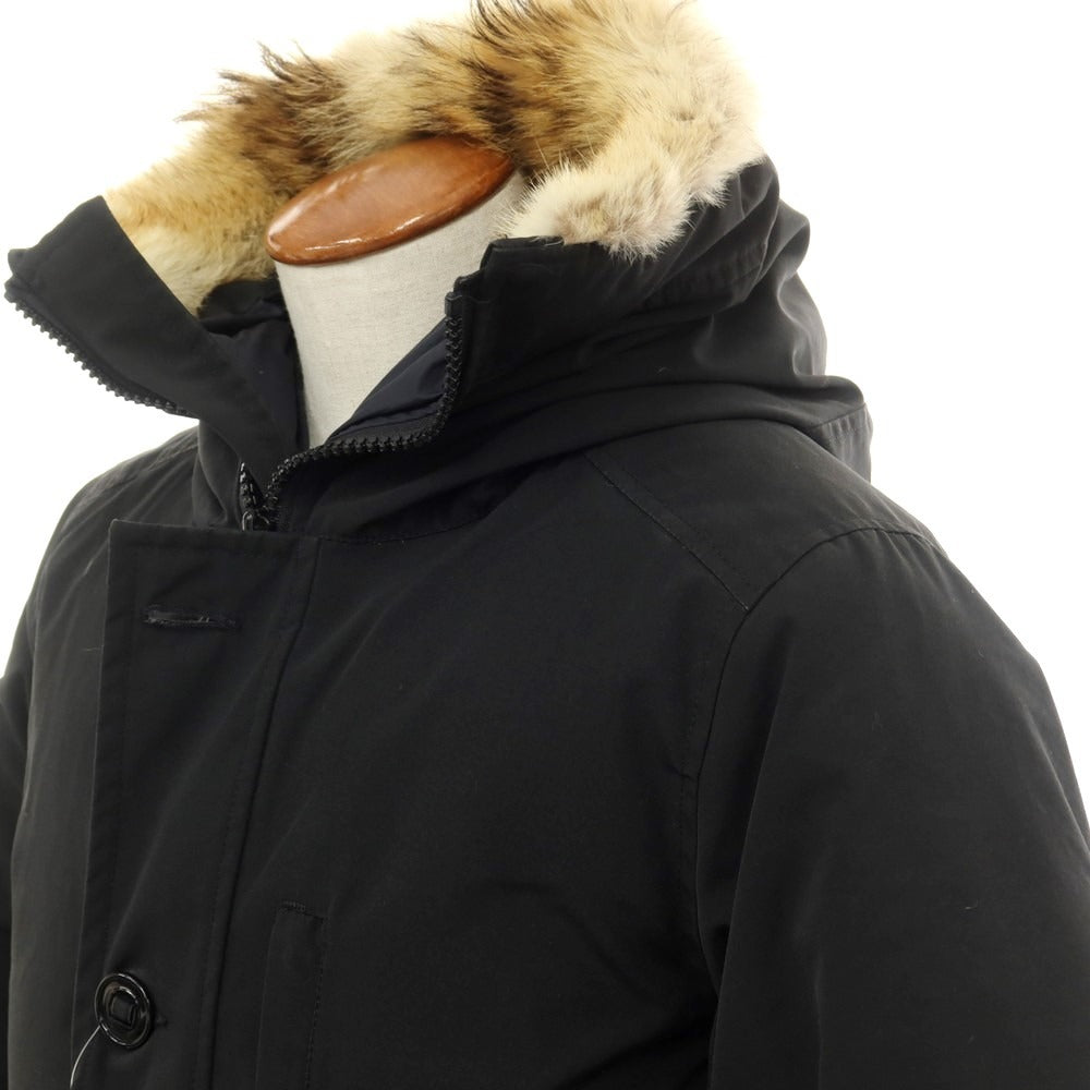 【中古】カナダグース CANADA GOOSE ポリエステルコットン フーデッド ファーダウンコート ブラック【 M 】【 状態ランクC 】【 メンズ 】