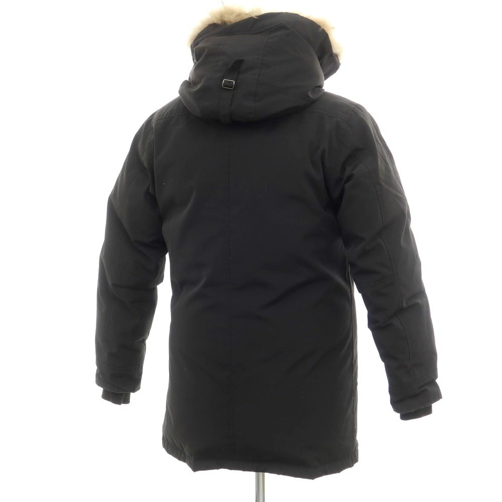 【中古】カナダグース CANADA GOOSE ポリエステルコットン フーデッド ファーダウンコート ブラック【 M 】【 状態ランクC 】【 メンズ 】