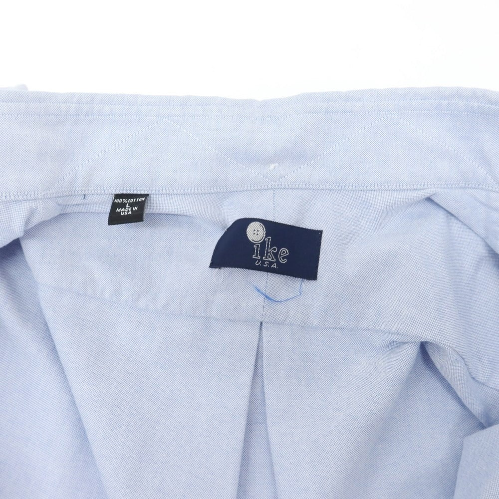 [Used] IKE BEHAR Cotton Button-down Casual Shirt Light Blue [L] [Condition Rank C] [Men&