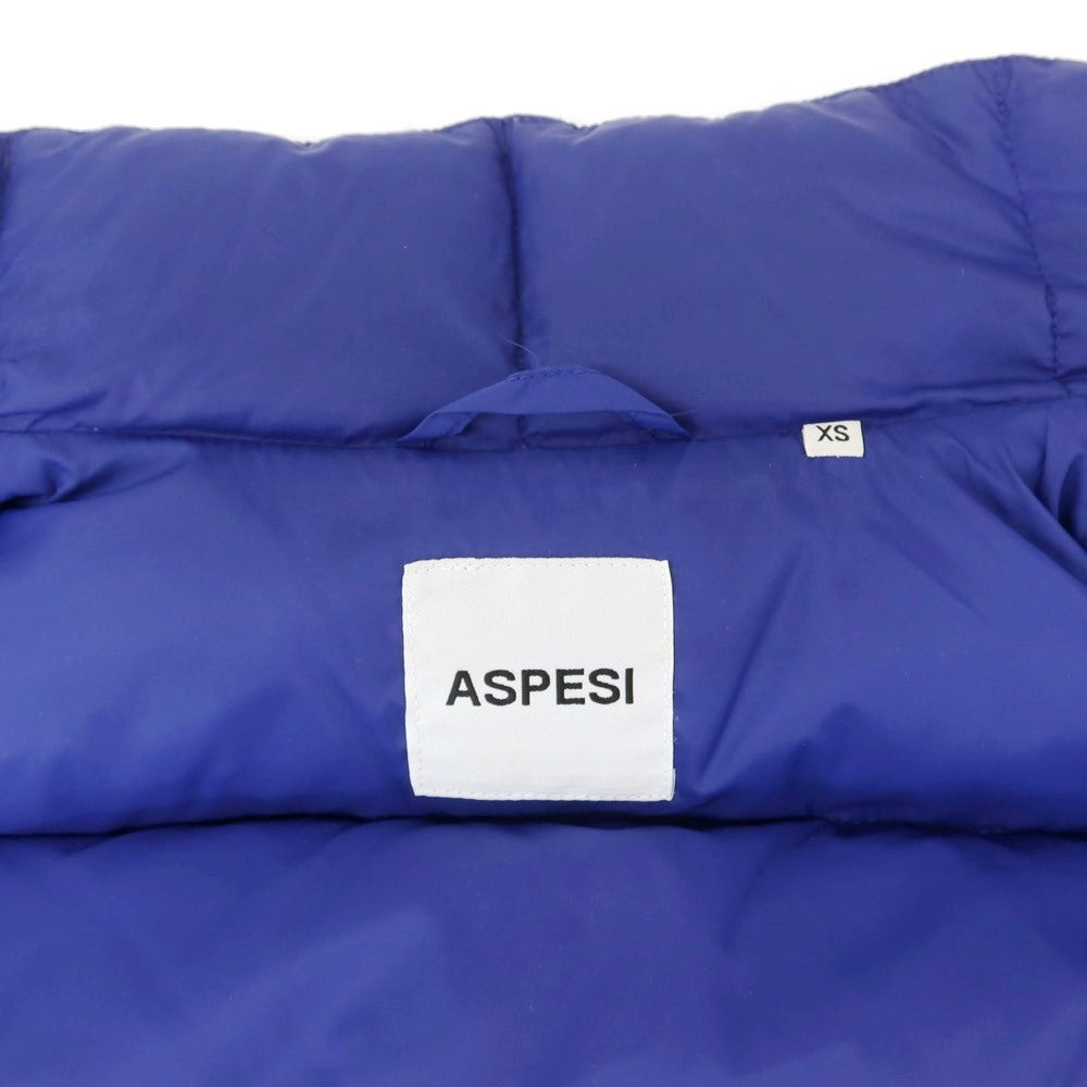 【中古】アスペジ ASPESI ナイロン スタンドカラー ダウンベスト ネイビーブルー【 XS 】【 状態ランクC 】【 メンズ 】