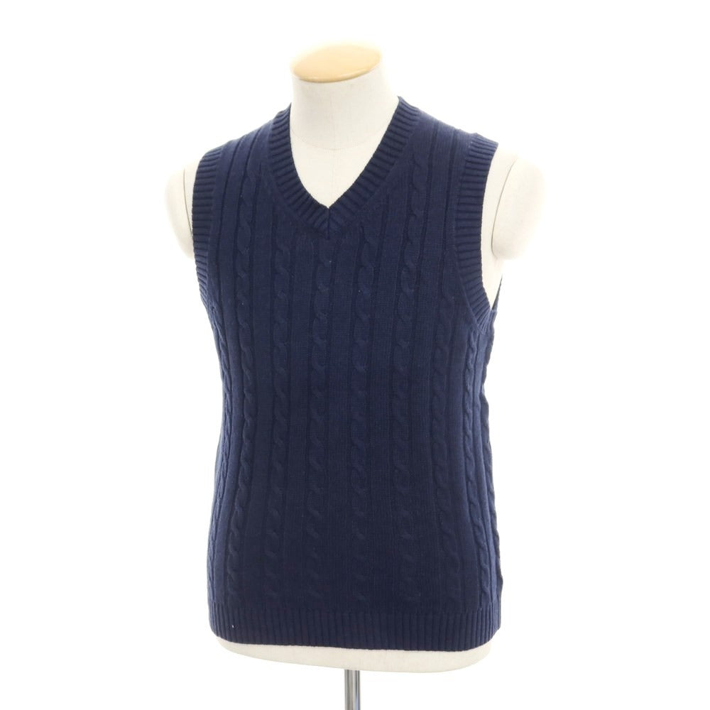 [Used] BEAMS PLUS Linen Cotton Knit Vest Navy [S] [Condition Rank C] [Men&