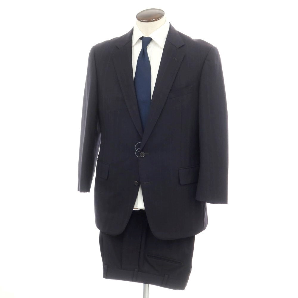 [Used] J.PRESS Wool Striped 2-Button Suit, Dark Navy x Blue [AB6] [Condition Rank C] [Men&