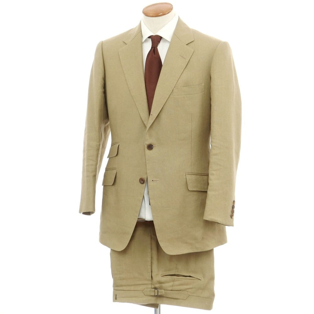 [Used] Batak House Cut 3-button linen suit in olive beige [38] [Condition: D] [Men&