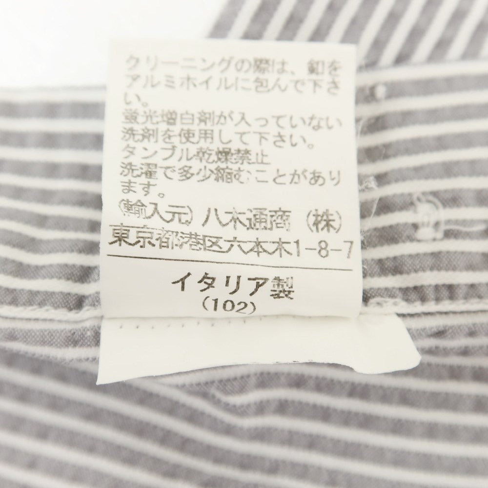 [Used] ORIAN Cotton Striped Button-down Casual Shirt Gray x White [M] [Condition Rank B] ​​[Men&