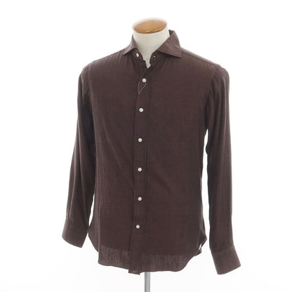 [Used] BEAMS F Cotton Horizontal Collar Casual Shirt Brown [M] [Condition Rank B] ​​[Men&