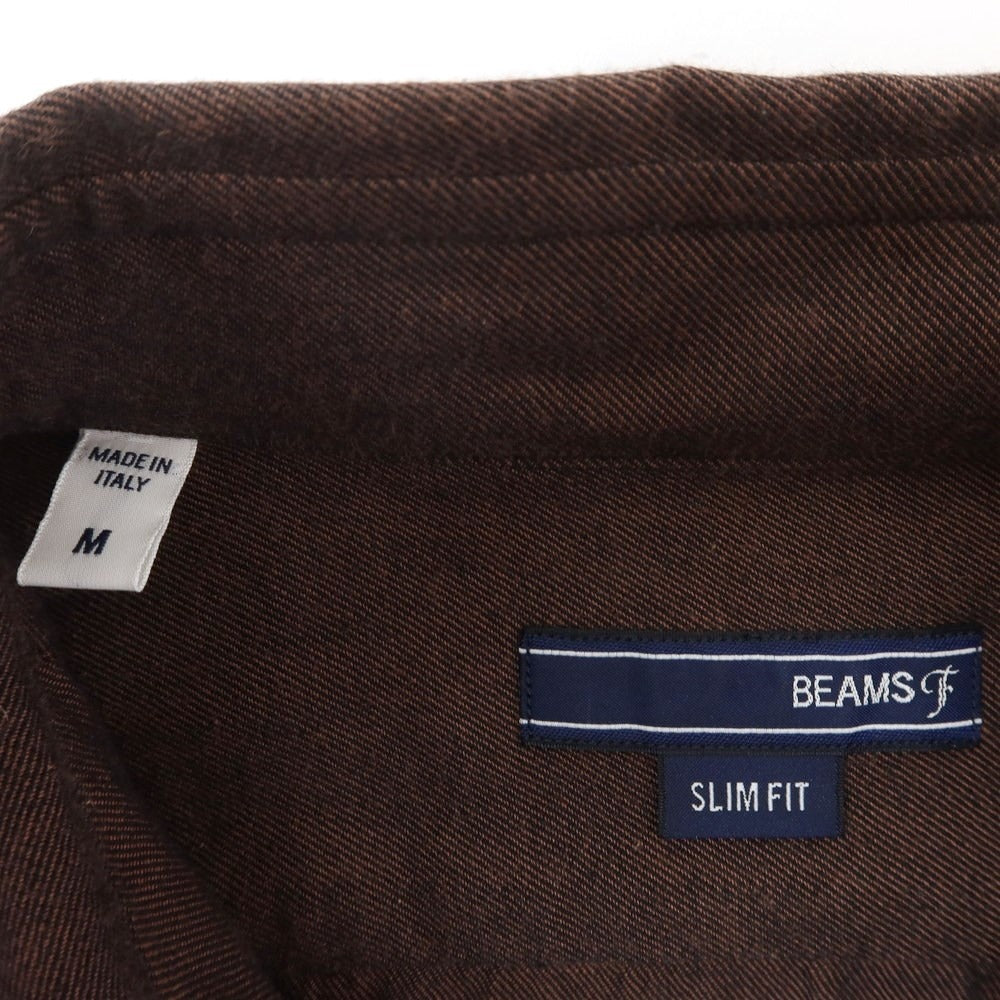 [Used] BEAMS F Cotton Horizontal Collar Casual Shirt Brown [M] [Condition Rank B] ​​[Men&