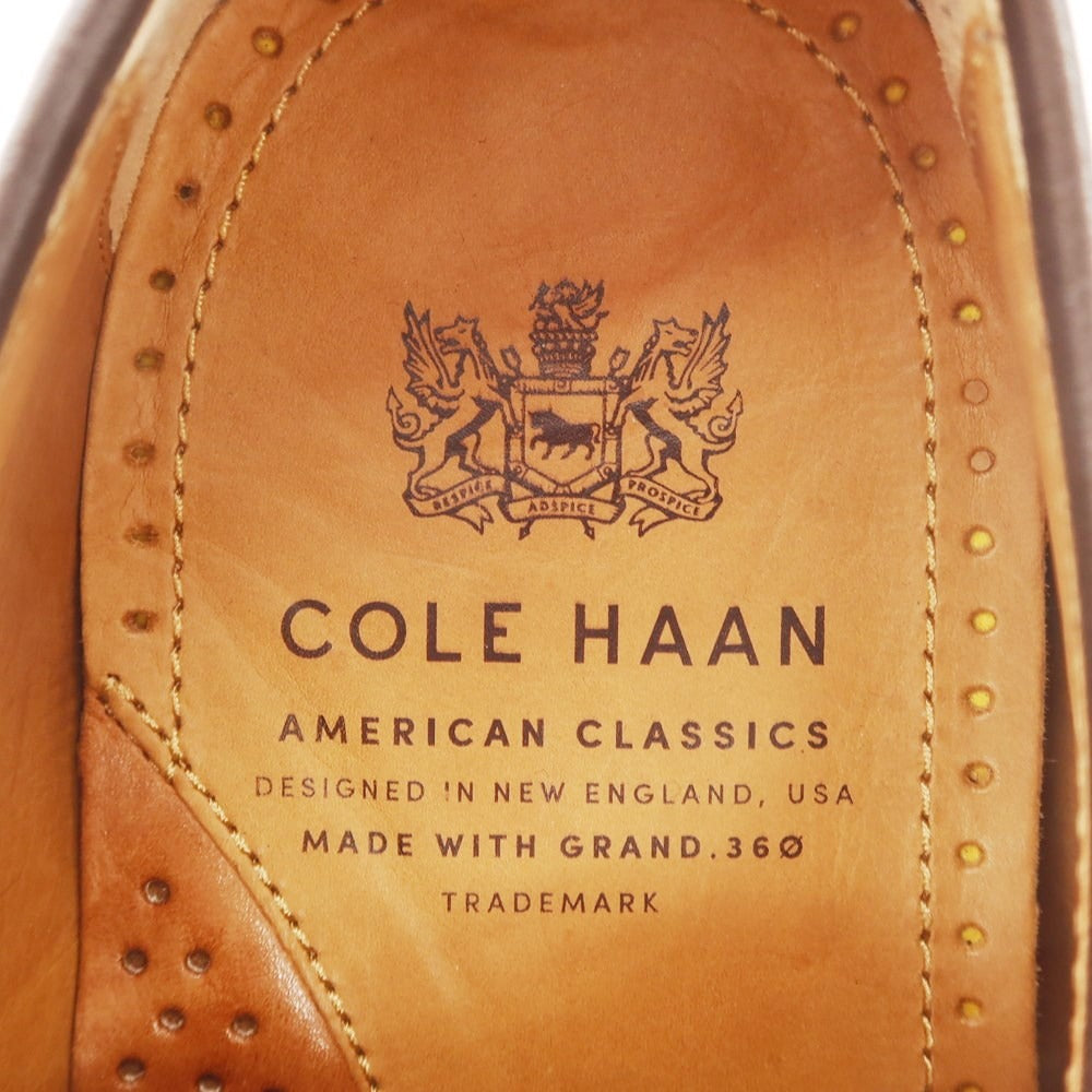 【中古】コールハーン COLE HAAN セミブローグ ドレスシューズ ブラウン【 7E 】【 状態ランクB 】【 メンズ 】
[APD]