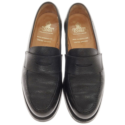 【中古】クロケットアンドジョーンズ CROCKETT&amp;JONES ユナイテッドアローズ別注 BOSTON2 コインローファー ブラック【 7 1/2 E 】【 状態ランクB 】【 メンズ 】