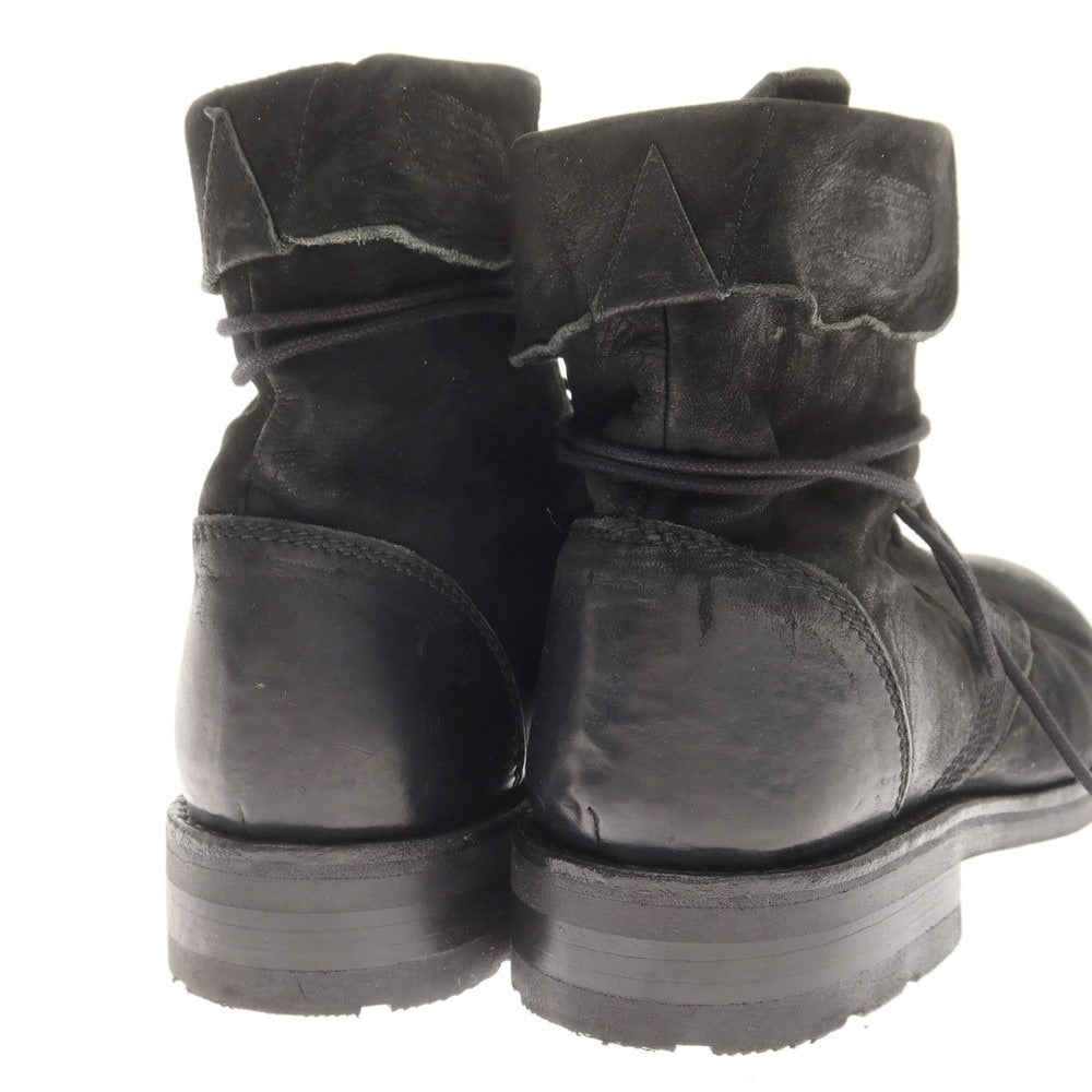 【中古】デンハム DENHAM the last conspiracy×DENHAM DANEMICA BOOT レザー レースアップブーツ ブラック【 40 】【 状態ランクB 】【 メンズ 】