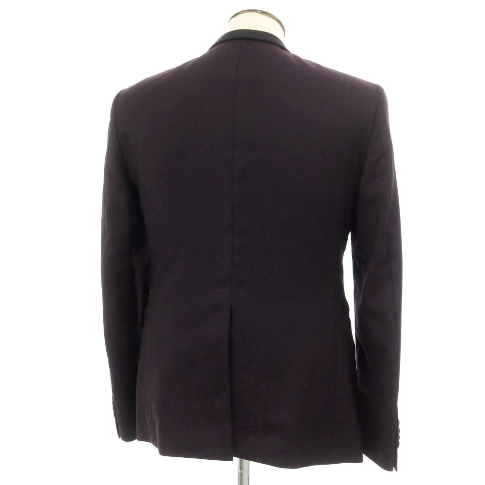 [Used] TAGLIATORE Stretch Wool Paisley Tuxedo Jacket Dark Purple x Black [50] [Condition Rank B] ​​[Men&