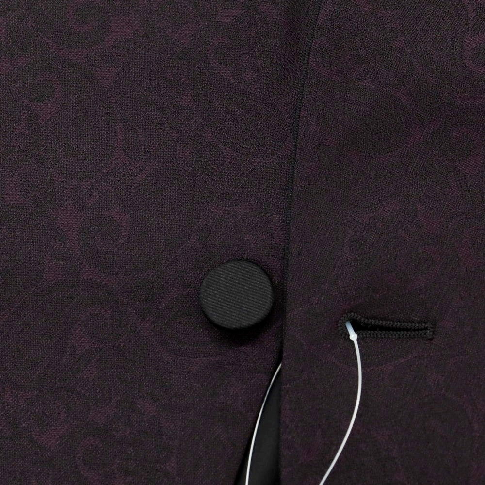 [Used] TAGLIATORE Stretch Wool Paisley Tuxedo Jacket Dark Purple x Black [50] [Condition Rank B] ​​[Men&