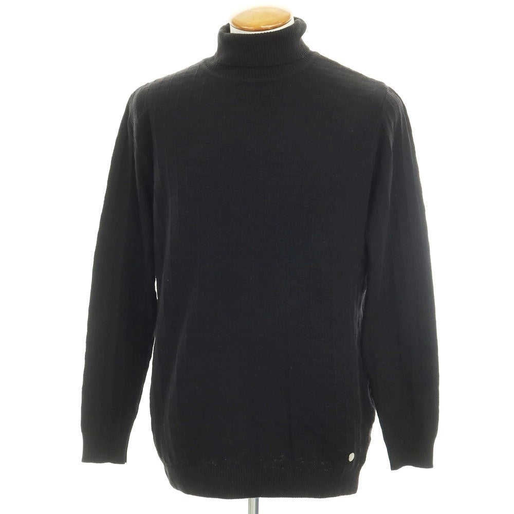 [Used] Les Copains Cotton Acrylic Wool Turtleneck Pullover Knit Black [Size L] [BLK] [S/S] [Condition Rank C] [Men&