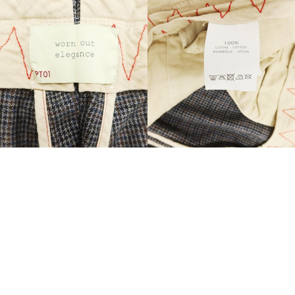 [Used] PT01 Cotton Check Casual Slacks Pants Blue [Size 36] [BLU] [S/S] [Condition Rank B] ​​[Men&