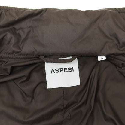 【中古】アスペジ ASPESI ナイロン 中綿 スタンドカラー キルティングブルゾン ダークブラウン【 S 】【 状態ランクC 】【 メンズ 】