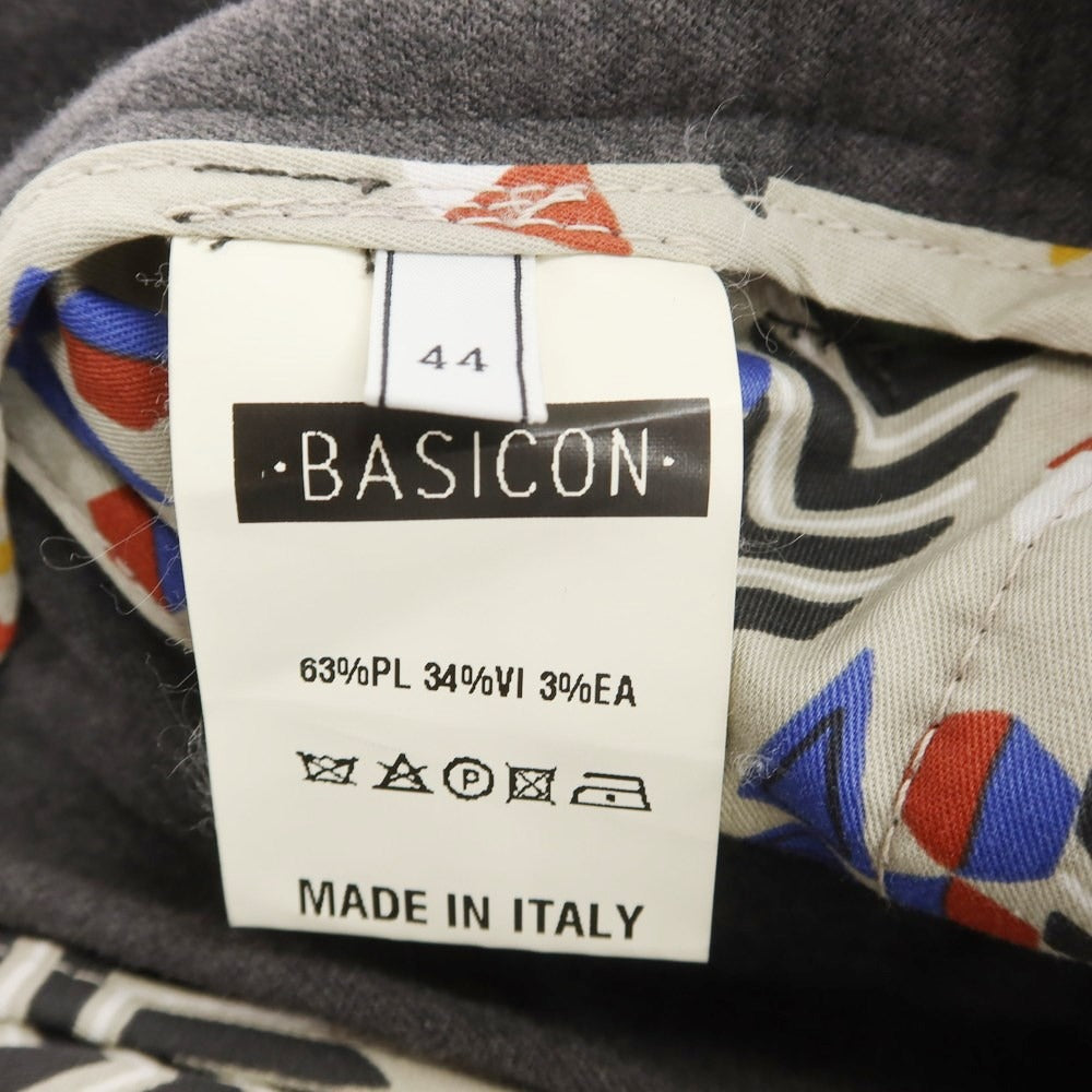 [Used] BASICON polyester rayon cargo casual slacks pants, grey [size 44] [GRY] [S/S] [Condition rank B] ​​[Men&