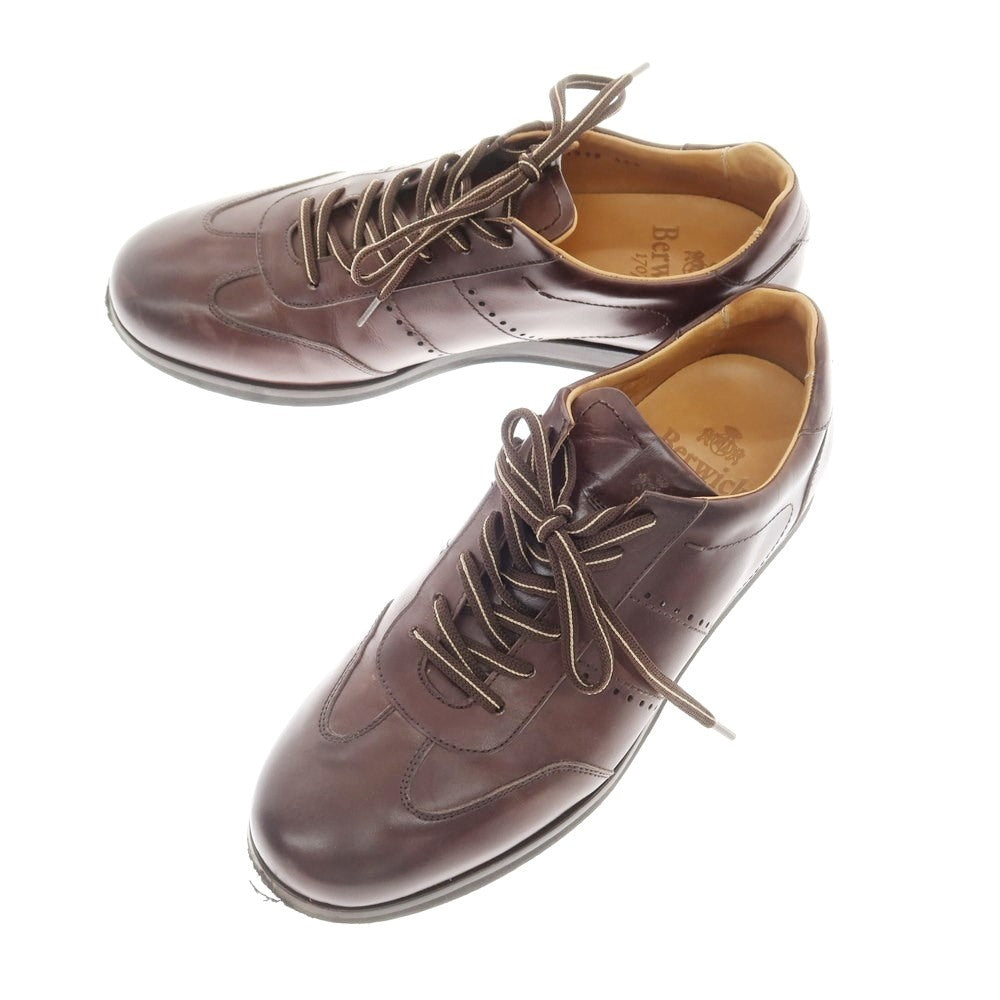 [Used] BERWICK Leather Sneakers Dark Brown [43 1/2] [Condition Rank B] ​​[Men&