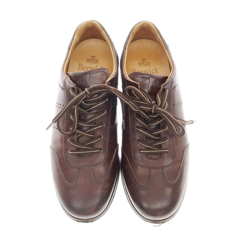 [Used] BERWICK Leather Sneakers Dark Brown [43 1/2] [Condition Rank B] ​​[Men&