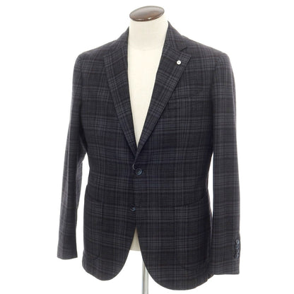 [Used] LBM1911 Cotton Wool Check Jacket Gray x Black [52] [Condition Rank B] ​​[Men&