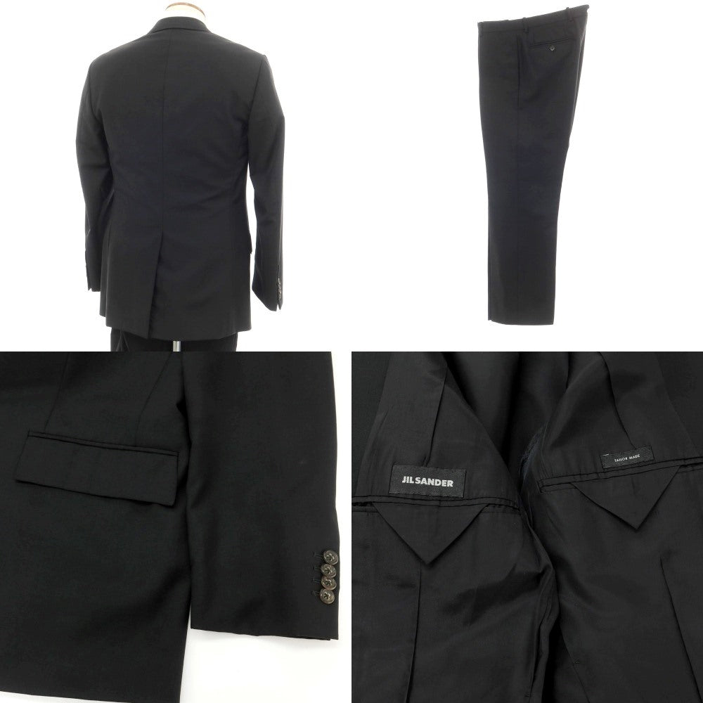 [Used] JIL SANDER Wool Mohair 3-Button Suit Black [46 Drop8] [Condition Rank D] [Men&