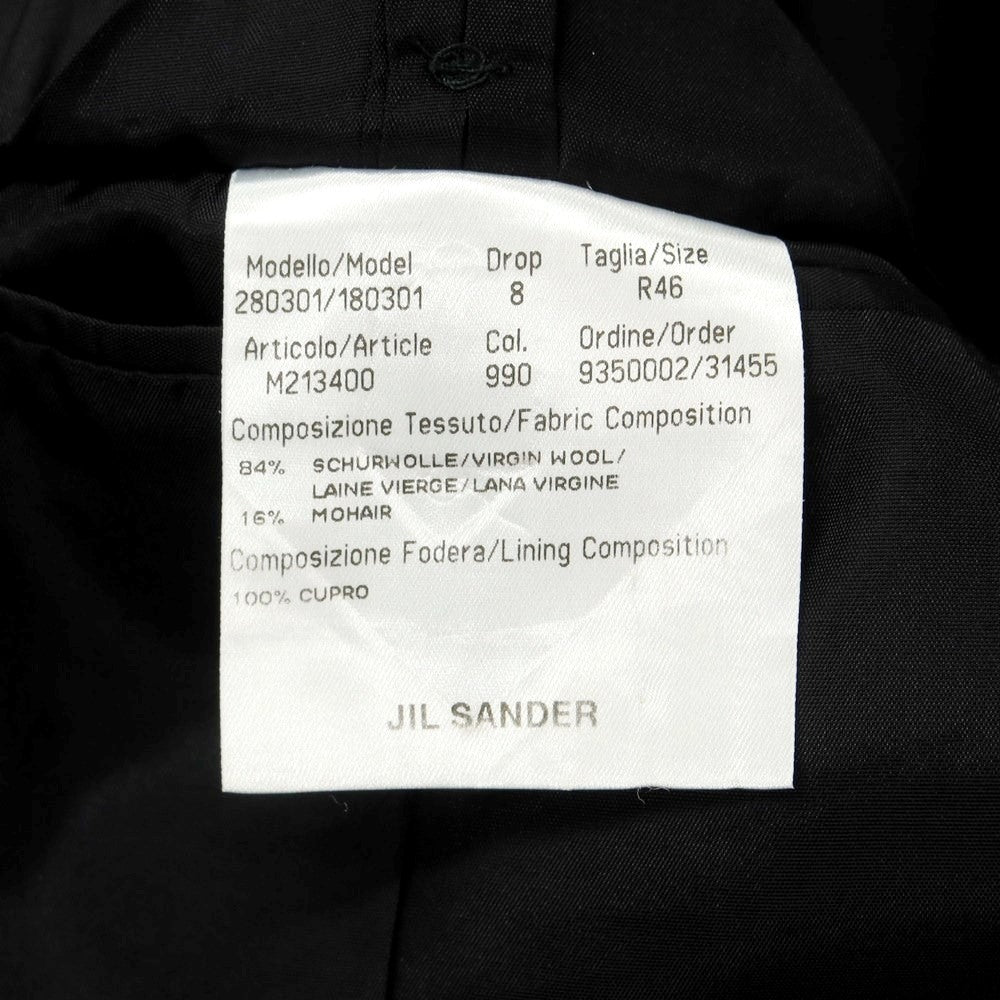 [Used] JIL SANDER Wool Mohair 3-Button Suit Black [46 Drop8] [Condition Rank D] [Men&