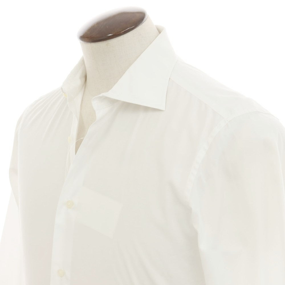 [Used] BEAMS HEART Broad Cotton Wide Collar Dress Shirt White [41] [Condition Rank C] [Men&