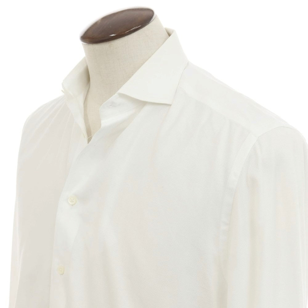 [Used] CORNELIANI horizontal collar dress shirt, white [41] [Condition rank C] [Men&