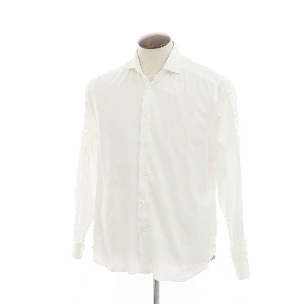 [Used] CORNELIANI horizontal collar dress shirt, white [41] [Condition rank C] [Men&