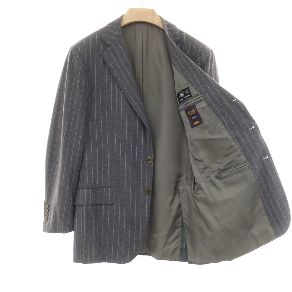 【中古】ラベラ サルトリア ナポレターナ La vera Sartoria Napoletana SUPER180’S ウール 3つボタンスーツ グレーxホワイト【 50 】【 状態ランクD 】【 メンズ 】