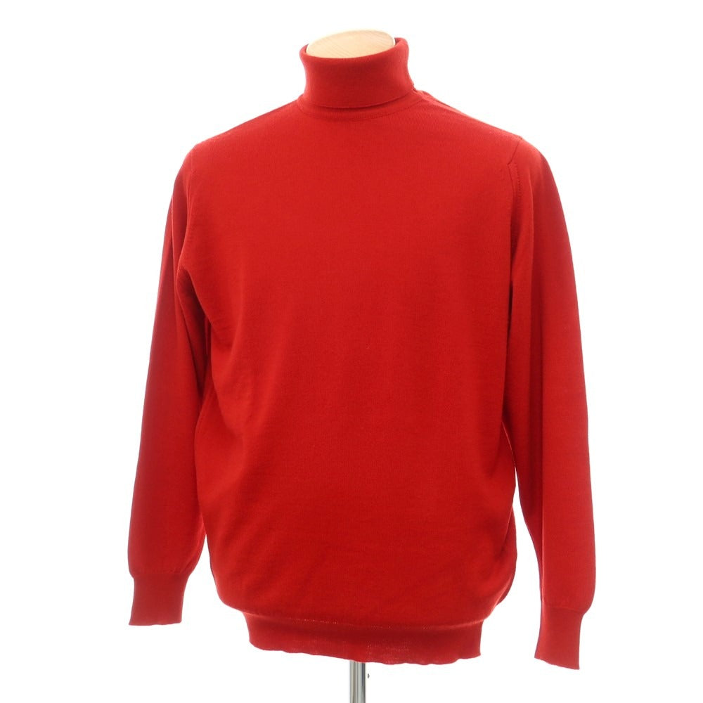 【中古】ジョンスメドレー JOHN SMEDLEY ハイゲージ ウール タートルネック プルオーバーニット レッド【サイズM】【RED】【A/W】【状態ランクB】【メンズ】【759070】