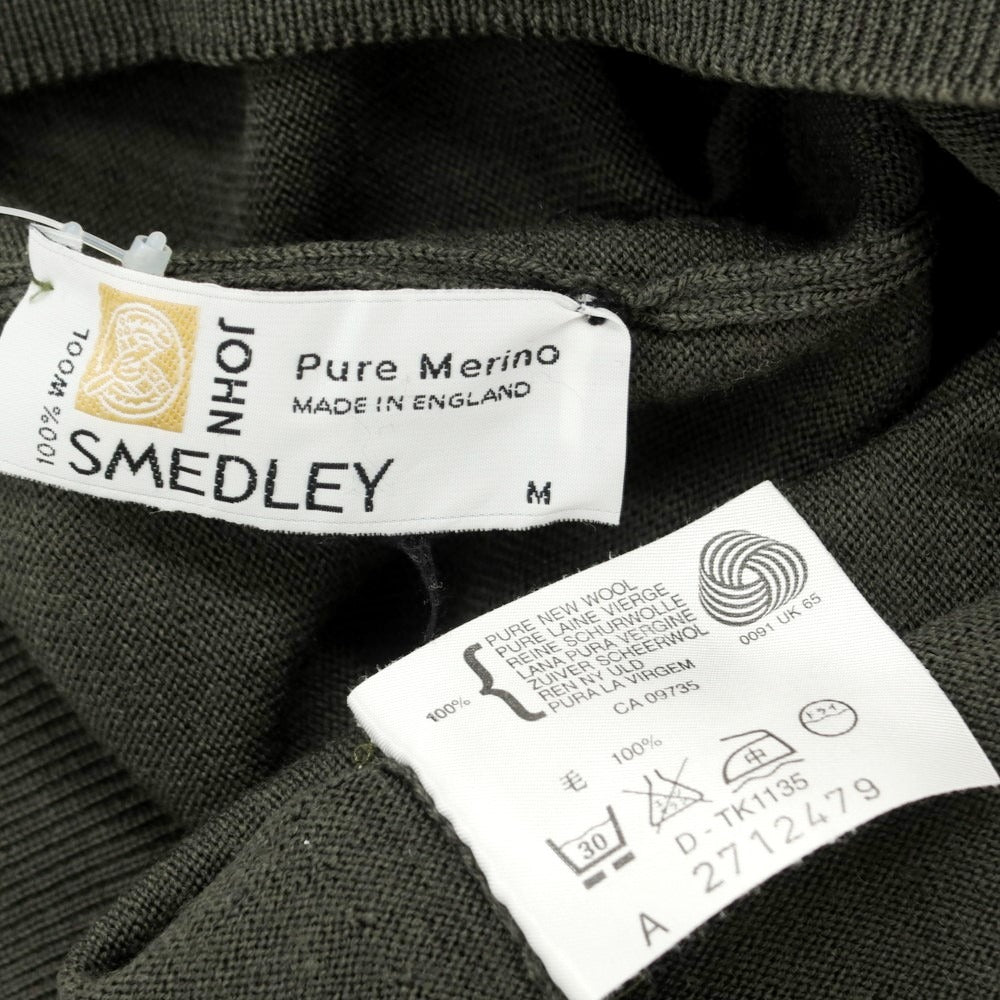 【中古】ジョンスメドレー JOHN SMEDLEY ハイゲージ ウール タートルネック プルオーバーニット ダークモスグリーン【サイズM】【GRN】【A/W】【状態ランクB】【メンズ】【759070】