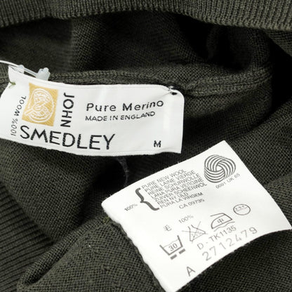 【中古】ジョンスメドレー JOHN SMEDLEY ハイゲージ ウール タートルネック プルオーバーニット ダークモスグリーン【サイズM】【GRN】【A/W】【状態ランクB】【メンズ】【759070】