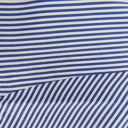 [Used] [Unused] Cesare Attolini Broad Cotton Striped Dress Shirt Navy x White [42] [Condition Rank S] [Men&