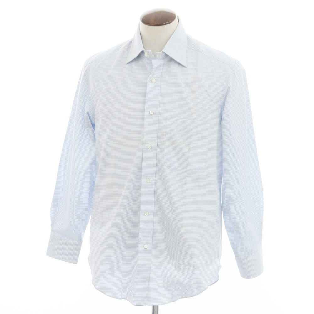 [Used] BARBA Semi-wide collar dress shirt, light blue x white [41] [Condition rank C] [Men&