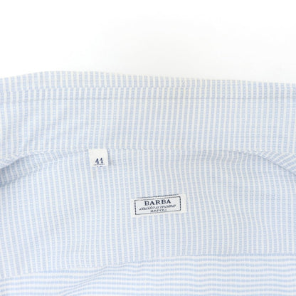 [Used] BARBA Semi-wide collar dress shirt, light blue x white [41] [Condition rank C] [Men&