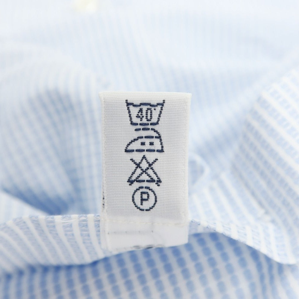 [Used] BARBA Semi-wide collar dress shirt, light blue x white [41] [Condition rank C] [Men&