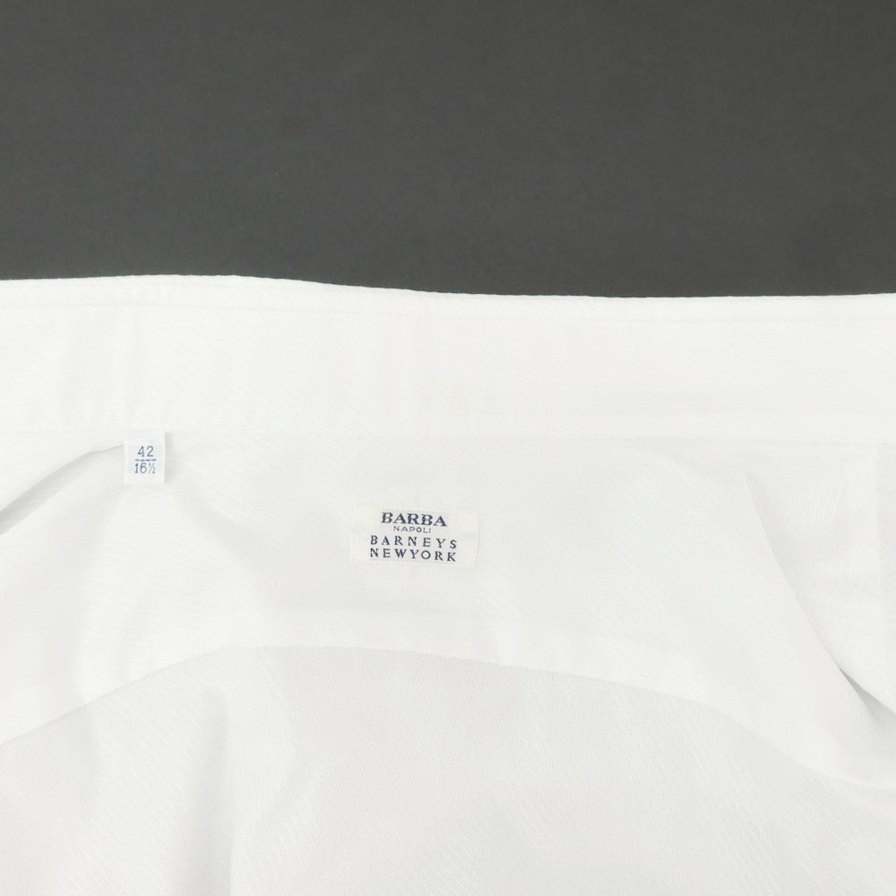 [Used] BARBA Twill Cotton Dress Shirt, Off-White [42] [Condition Rank B] ​​[Men&