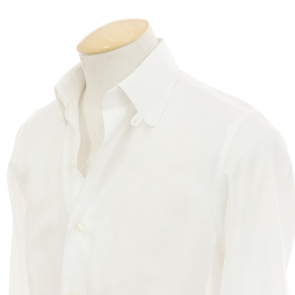 [Used] Italstyle ITAL STYLE Twill Cotton Tab Round Collar Dress Shirt White [37] [Condition Rank B] ​​[Men&