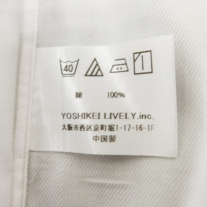 [Used] Italstyle ITAL STYLE Twill Cotton Tab Round Collar Dress Shirt White [37] [Condition Rank B] ​​[Men&